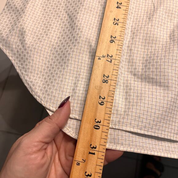 Corneliani White Micro Stripes Button-Down Shirt Size 17 - Picture 6 of 7